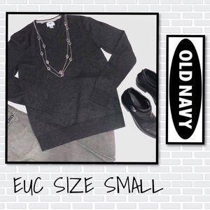 EUC VERY SOFT DARK GREY V NECK SWEATER OLD NAVY